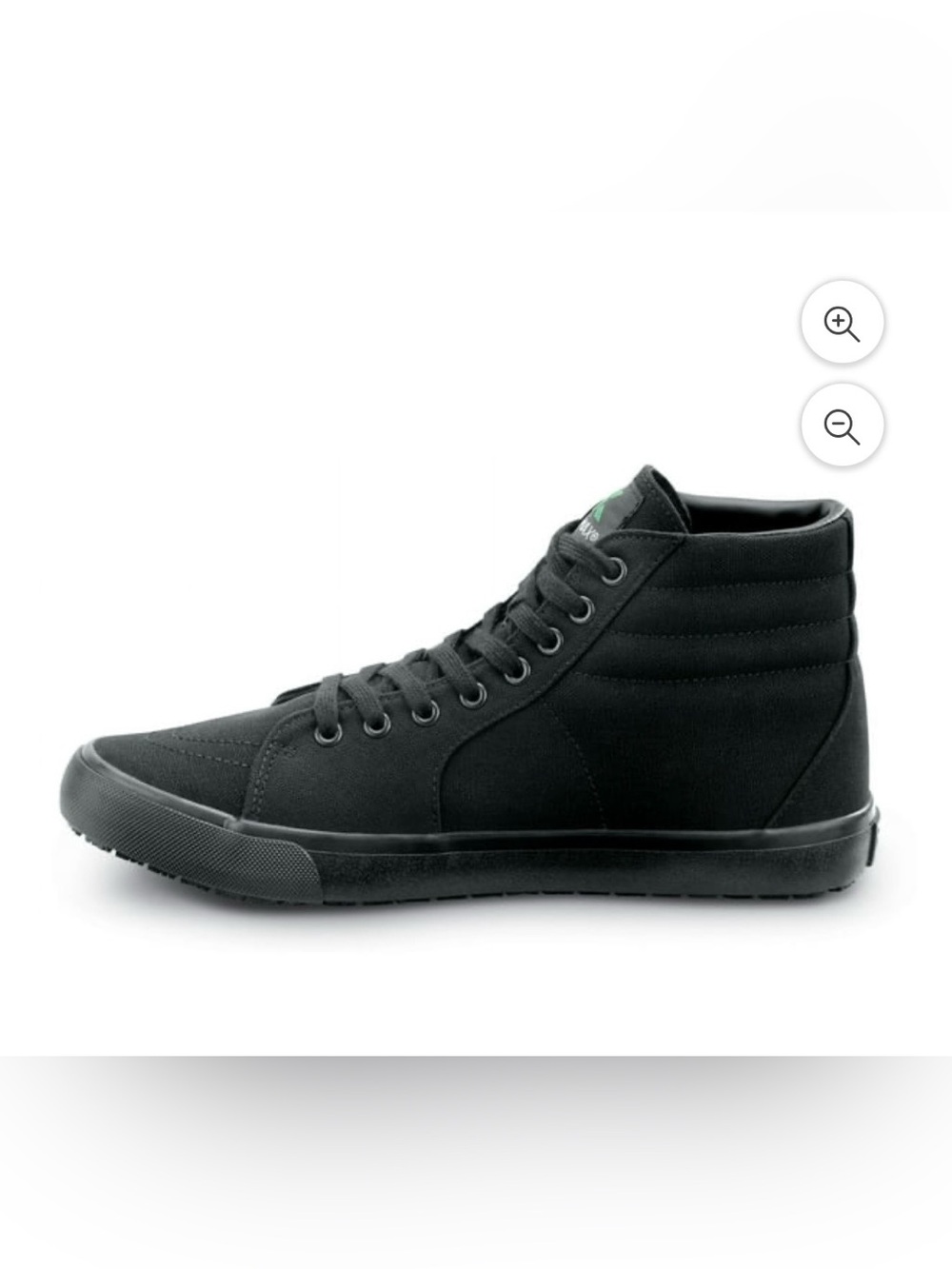 Womens Black High-Top Canvas Sneaker non slip - Picture 2 of 4